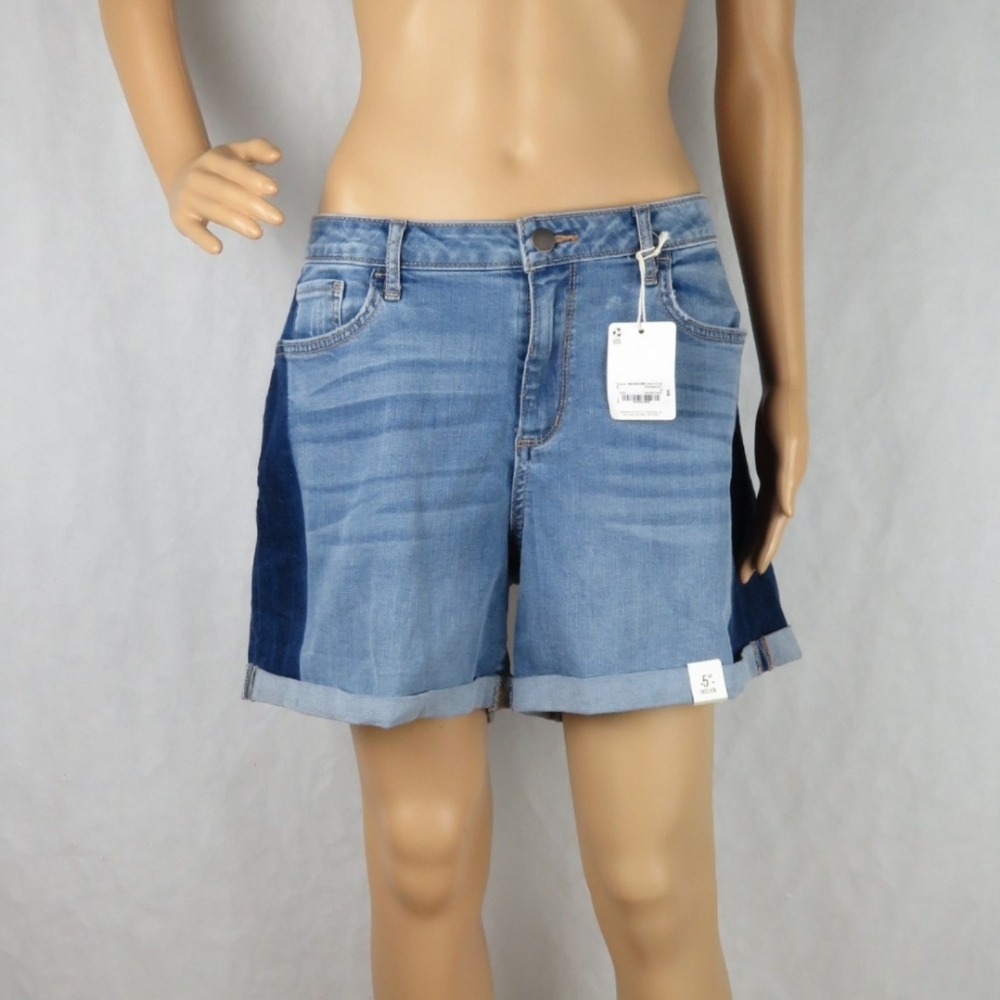 Ana Denim Jean 16 Plus Size Mid Rise Midi Shorts